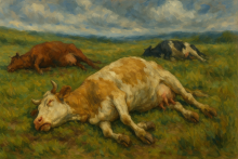 Коровы и телята 