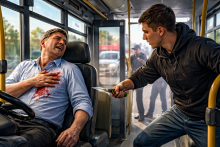 Пассажир с ножом ранил водителя автобуса в Таразе