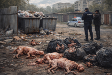 Останки собак без шкур обнаружили в Алматы у мусорных контейнеров