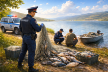 Полиция выявила около 130 кг незаконного улова в Туркестанской области