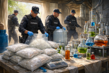 Полиция ликвидировала нарколабораторию и изъяла 4,5 кг мефедрона в Шымкенте