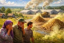 Жители села в Акмолинской области жалуются на ухудшение условий жизни из-за птицефабрики