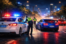 Полиция Астаны пресекла уличные гонки с участием несовершеннолетнего