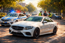 Водителя Mercedes в Шымкенте наказали за дрифт на дороге