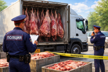 Полиция Астаны задержала фуру с мясом неизвестного происхождения