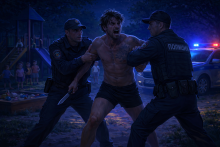 Мужчину с ножом заметили на детской площадке в Астане