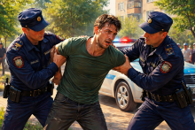 Мужчина в Астане получил три года лишения свободы за применение силы к сотрудникам полиции