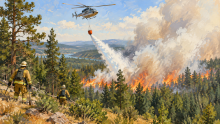 Forest fires have engulfed five regions of Kazakhstan