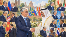 托卡耶夫在金砖国家峰会期间与世界领导人举行会晤