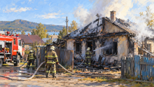Two elderly spouses died in a fire in Shchuchinsk