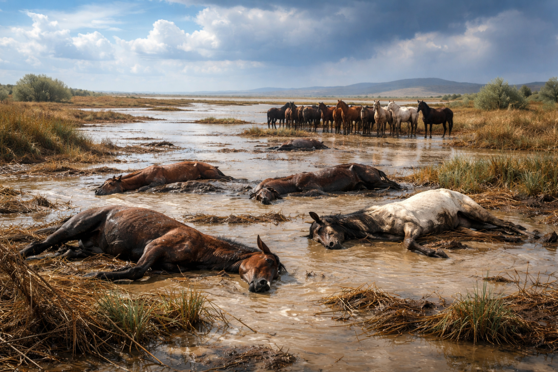 Массовая гибель лошадей произошла в Мангистауской области из-за непогоды