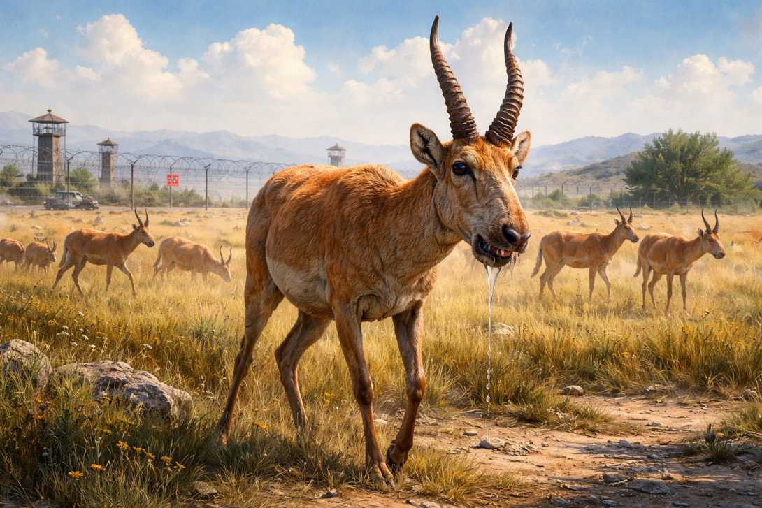 Больные сайгаки 