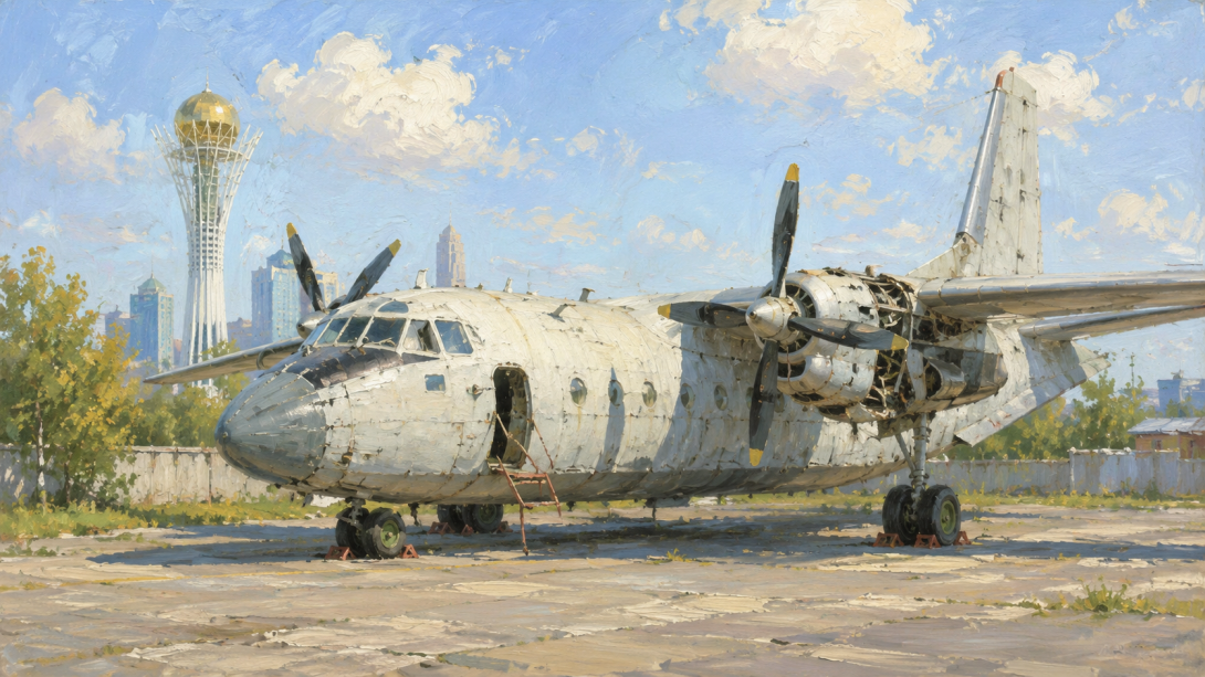 Казспецэкспорт продает аварийный самолёт АН-26