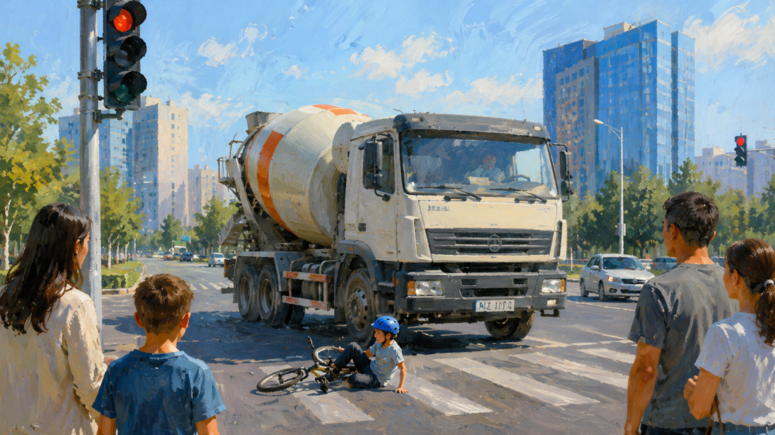 Ребенок погиб под колесами бетономешалки в Астане