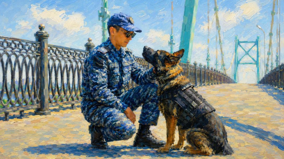 служебная собака Буча