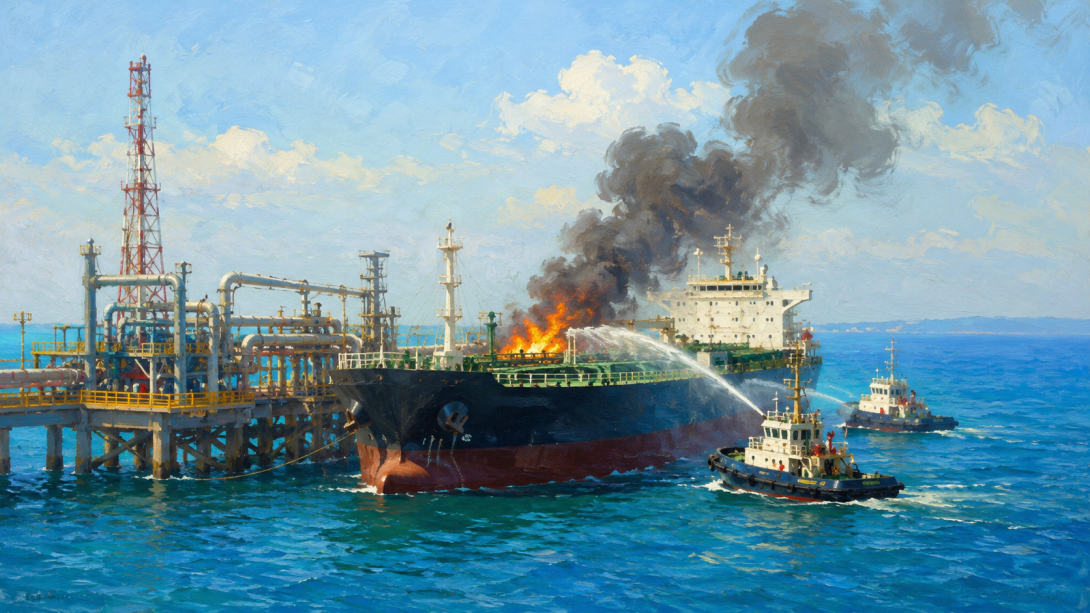 Танкер КТК снова подвергся атаке в акватории Черного моря