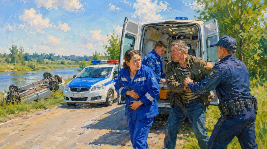 Пассажир напал на медсестру скорой помощи после ДТП в СКО